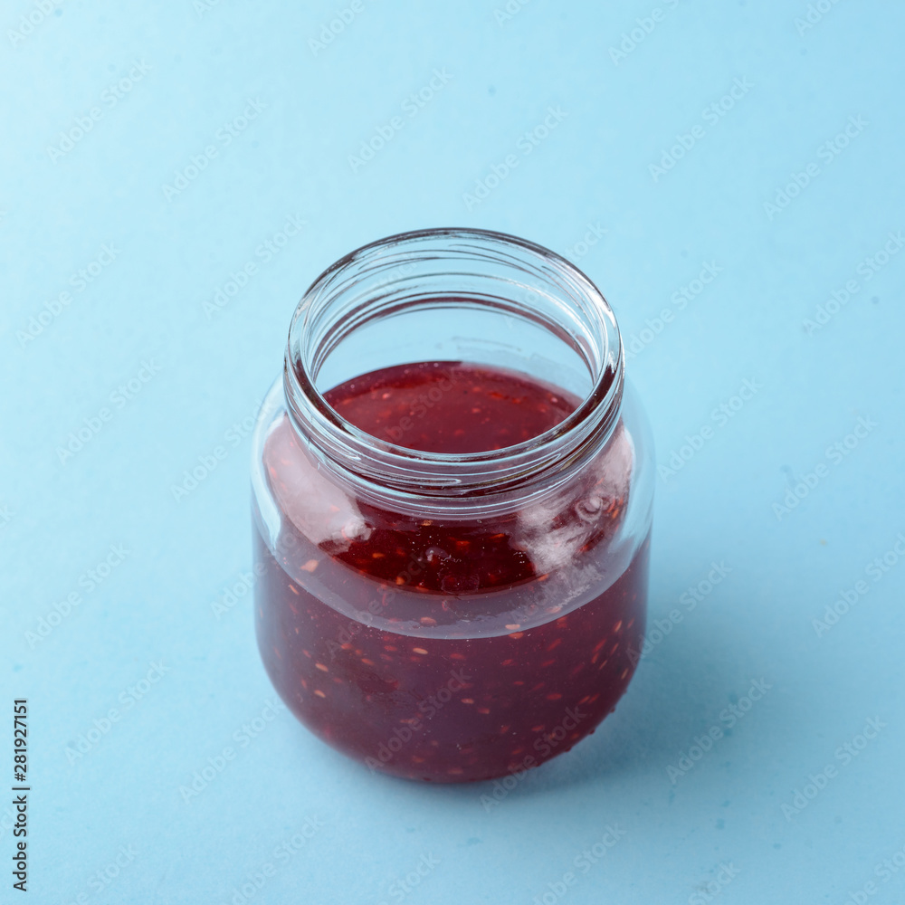 Jar of raspberry jam Jar of raspberry jam