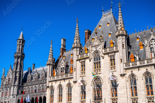 Bruges City Hall (Brugge) old town in Belgium, Europe photo