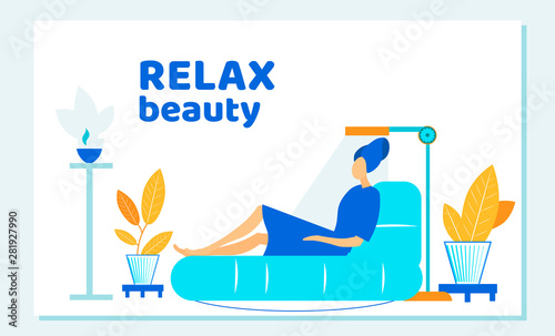 Woman Tanning in Solarium under Lamp, Body Care