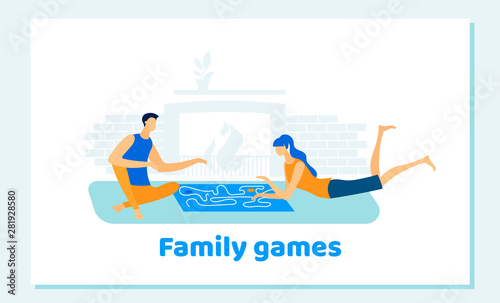 Man and Woman Playing Family Board Games at Home