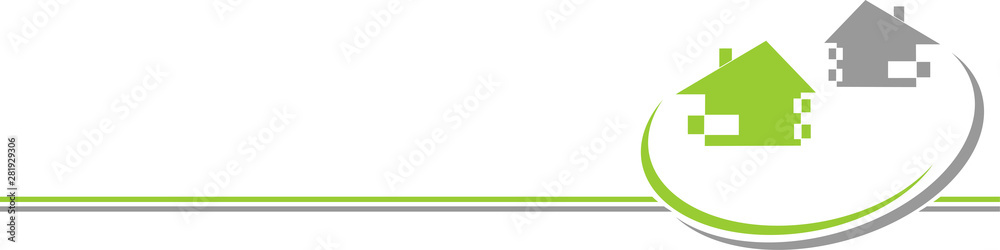 Zwei Häuser, Immobilien und Immobilienmakler Hintergrund