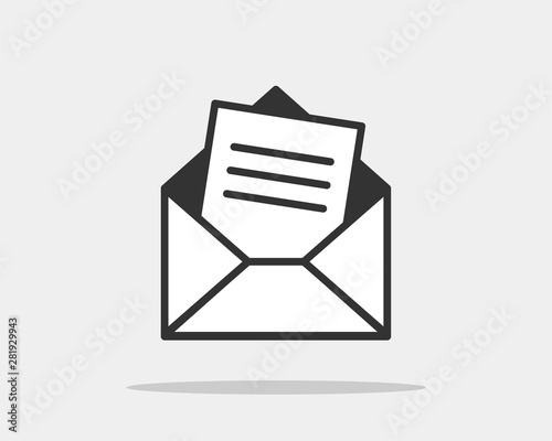 Envelope icons letter. Envelop icon vector template. Mail symbol element. Mailing label for web or print design.