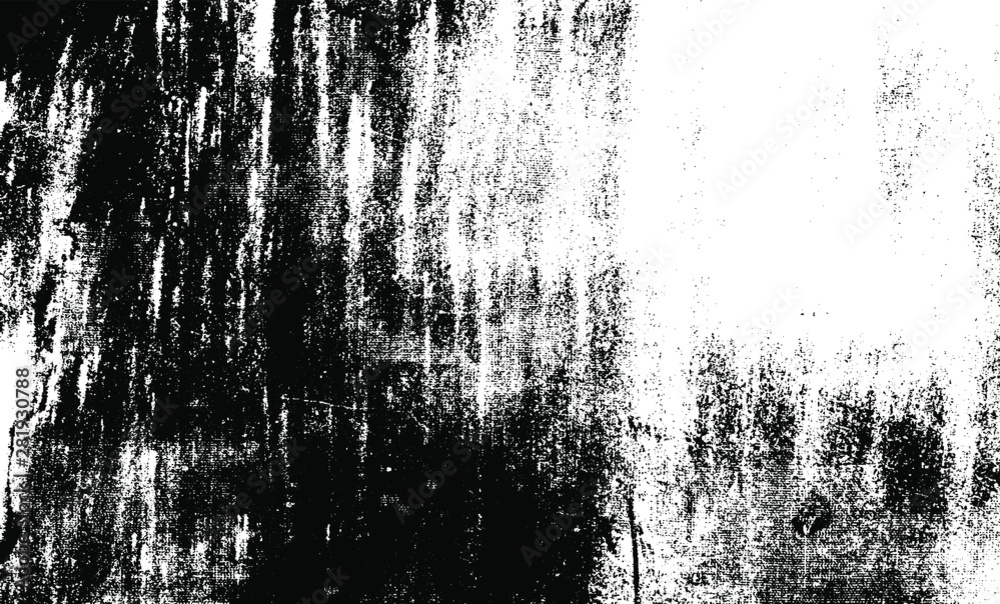 Uneven, natural black and white texture vector. Distressed overlay texture. Grunge background. Abstract textured effect. Vector Illustration. Black isolated on white background. EPS10.