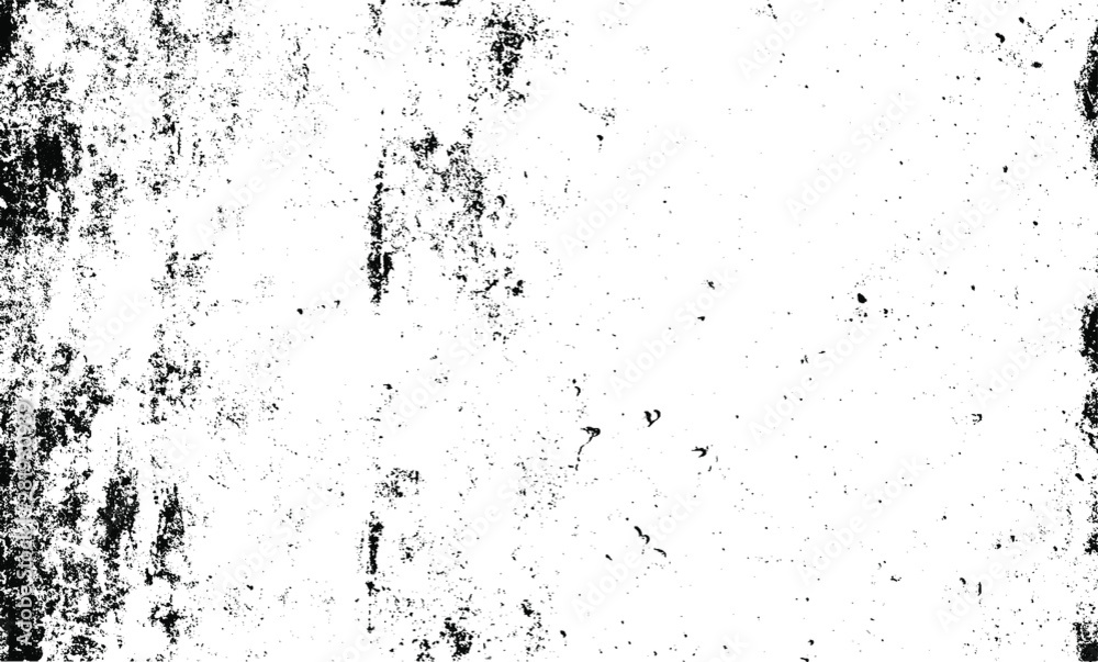 Uneven, natural black and white texture vector. Distressed overlay texture. Grunge background. Abstract textured effect. Vector Illustration. Black isolated on white background. EPS10.