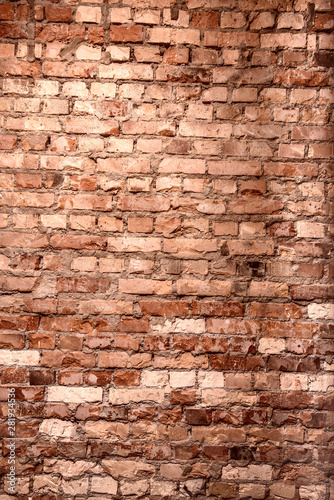 Red brick wall texture concrete background structure