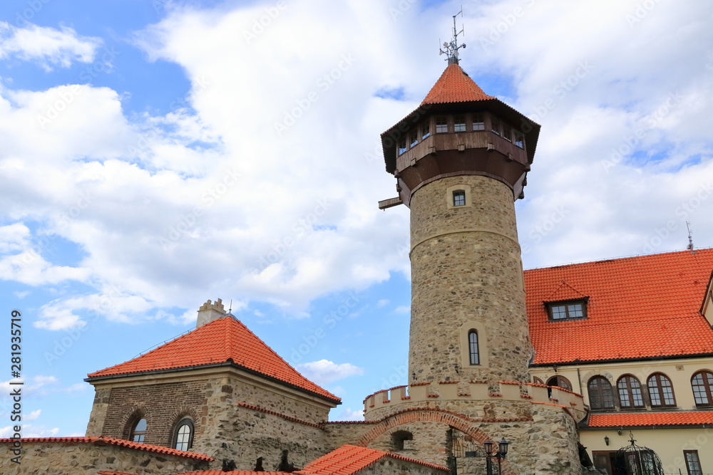 Castle Hnevin in city Most in Czech Republic