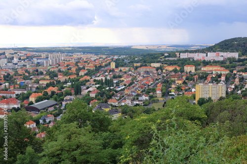 Blocks of flats in Most, Czech Rupublic post-communist architecture, view from Castle Hnevin