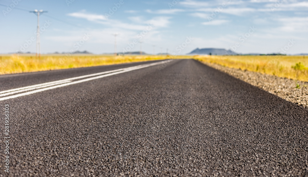 Naklejka premium View of an empty country highway road