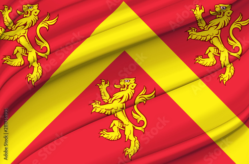 Anglesey waving flag illustration.