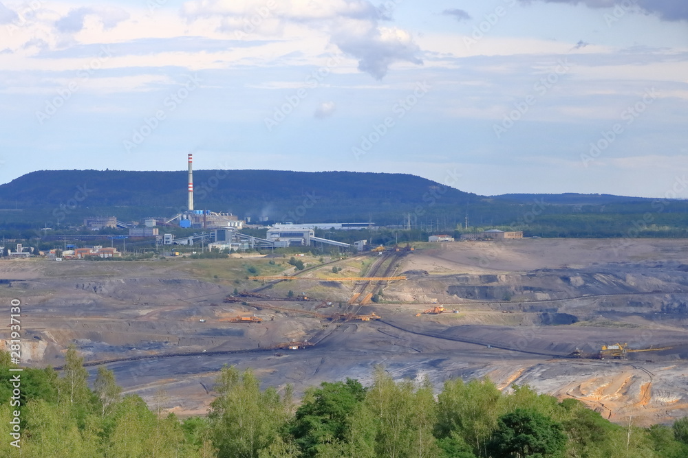 Brown coal mine near most in Czech republic
