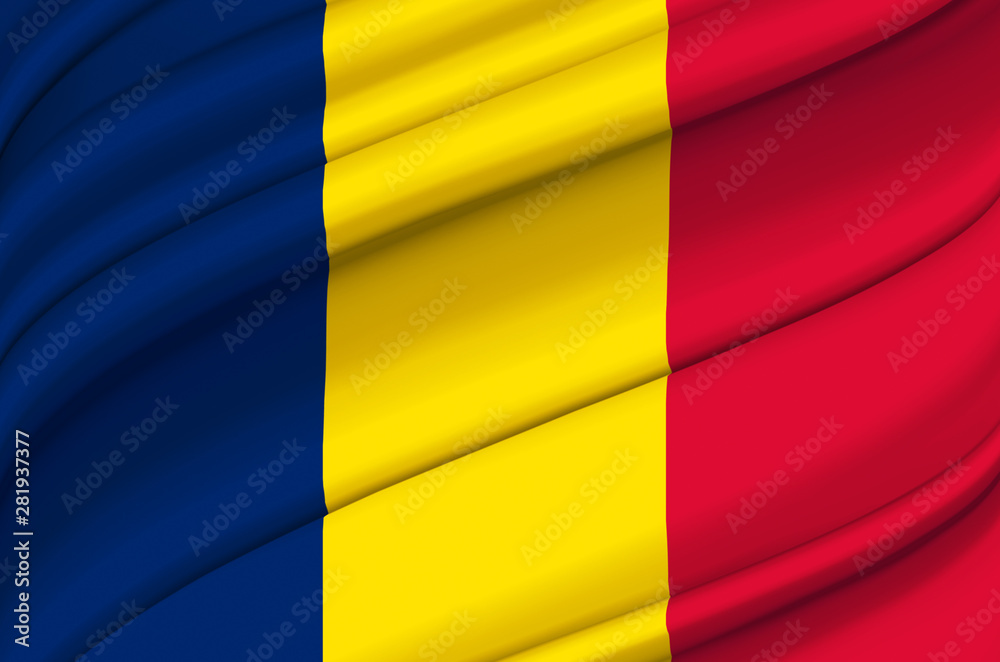 Chad waving flag illustration. Chad waving flag illustration.