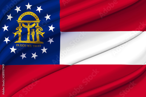 Georgia waving flag illustration. Free Download Georgia waving flag illustration. - GFXLoad