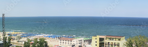 panoramic landscape with the black sea beach in Mamaia resort