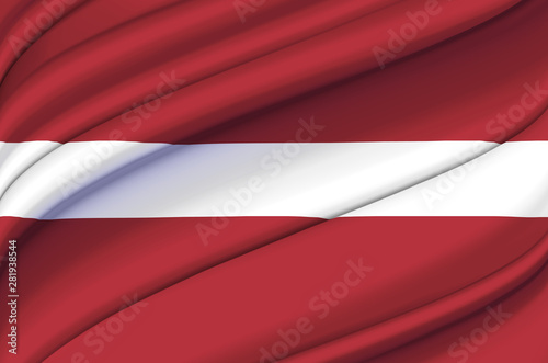 Latvia waving flag illustration.