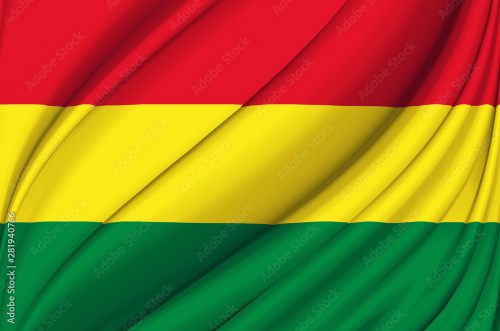 Bolivia waving flag illustration. Bolivia waving flag illustration.