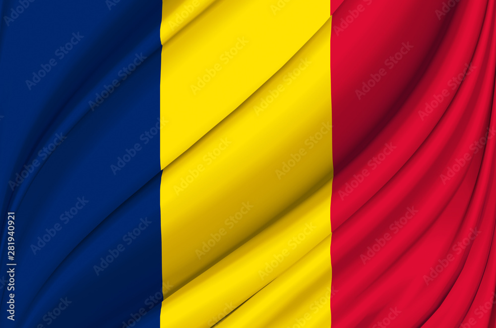 Chad waving flag illustration. Chad waving flag illustration.