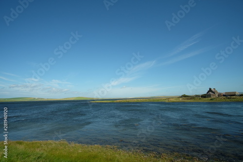 Fototapeta Naklejka Na Ścianę i Meble -  Strong wind blow across a lake in Orkney