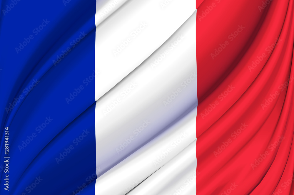 France waving flag illustration.