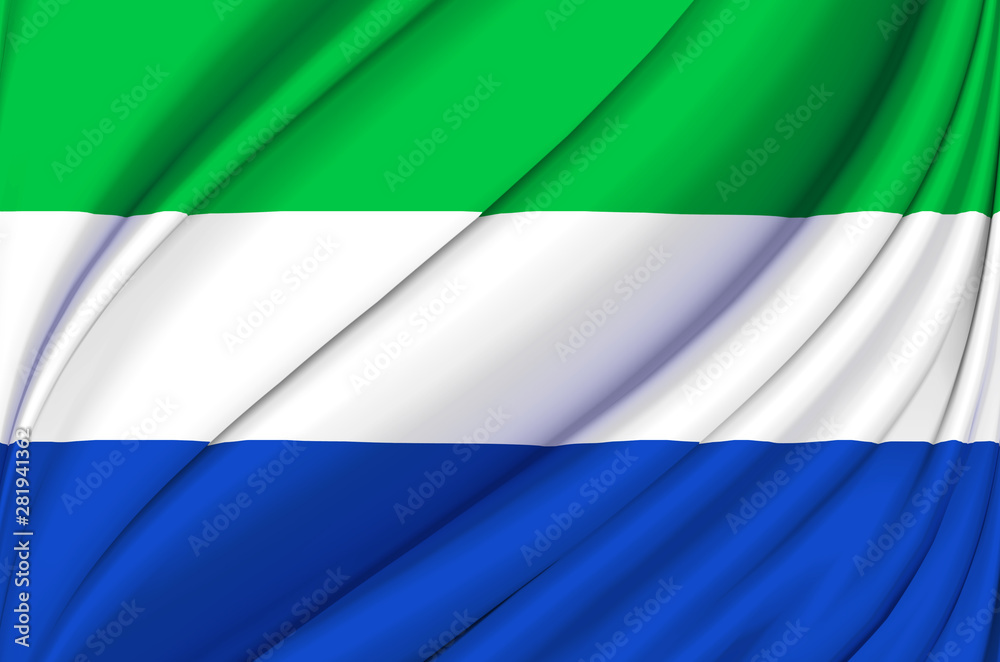 Fototapeta premium Galapagos waving flag illustration.