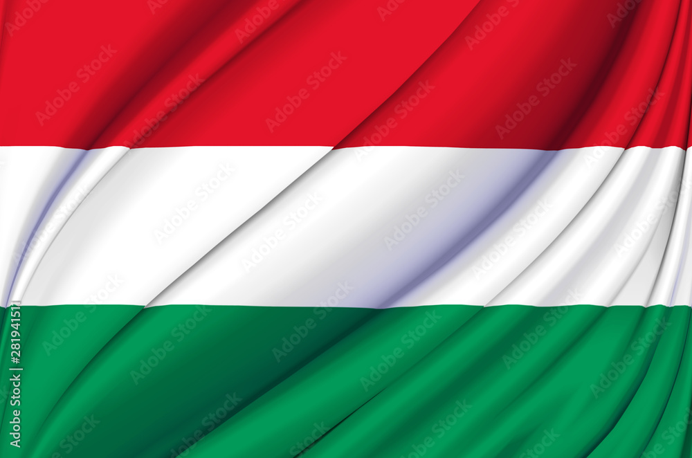Hungary waving flag illustration. Hungary waving flag illustration.