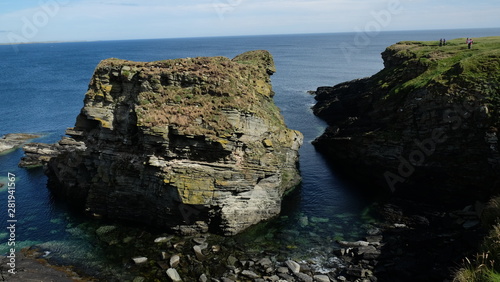 A cliff edge of Westray island  Orkney