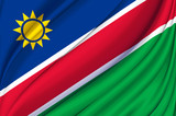Namibia waving flag illustration.