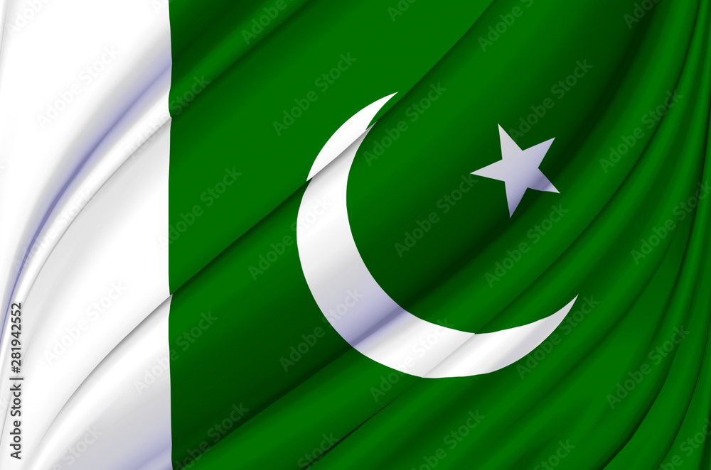 Pakistan waving flag illustration. Pakistan waving flag illustration.