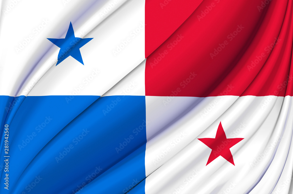 Panama waving flag illustration. Panama waving flag illustration.