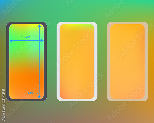 Mesh, multicolor phone backgrounds kit.