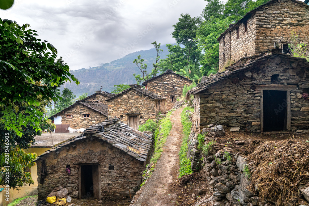 Tosh/India-20.10.2018:The traditional himachal house in Tosh Tosh/India-20.10.2018:The traditional himachal house in Tosh