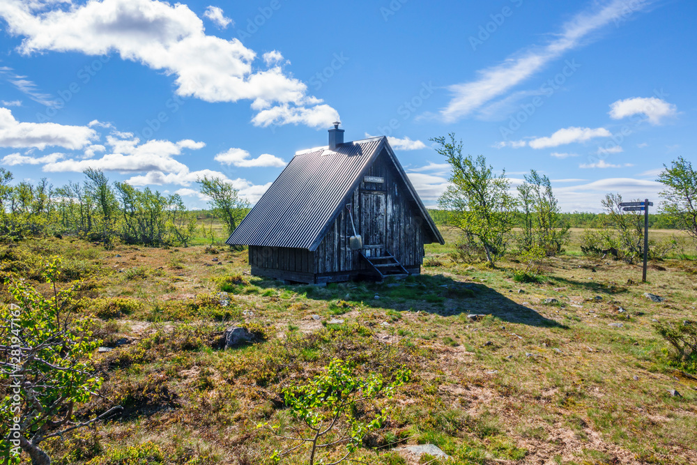 Cottage for mountain hikers in Swedish mountains