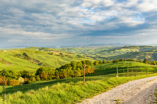Rolling rural landscape in Tuscany  Italy