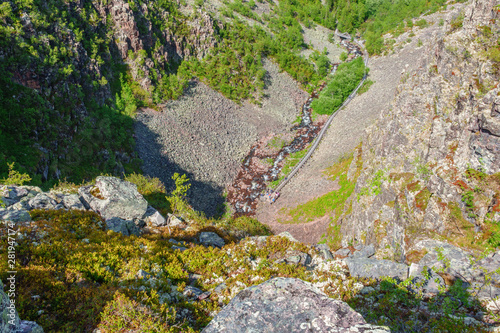 Fulufjallets mountain canyon in Sweden