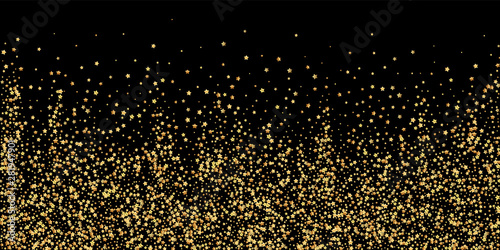 Gold stars luxury sparkling confetti. Scattered sm