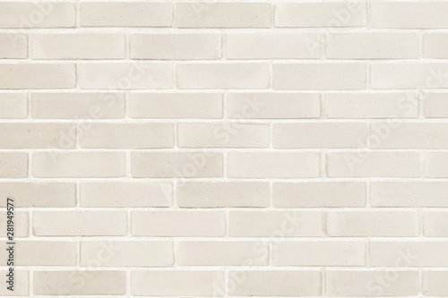 White cream brick wall detailed pattern textured background seamless design