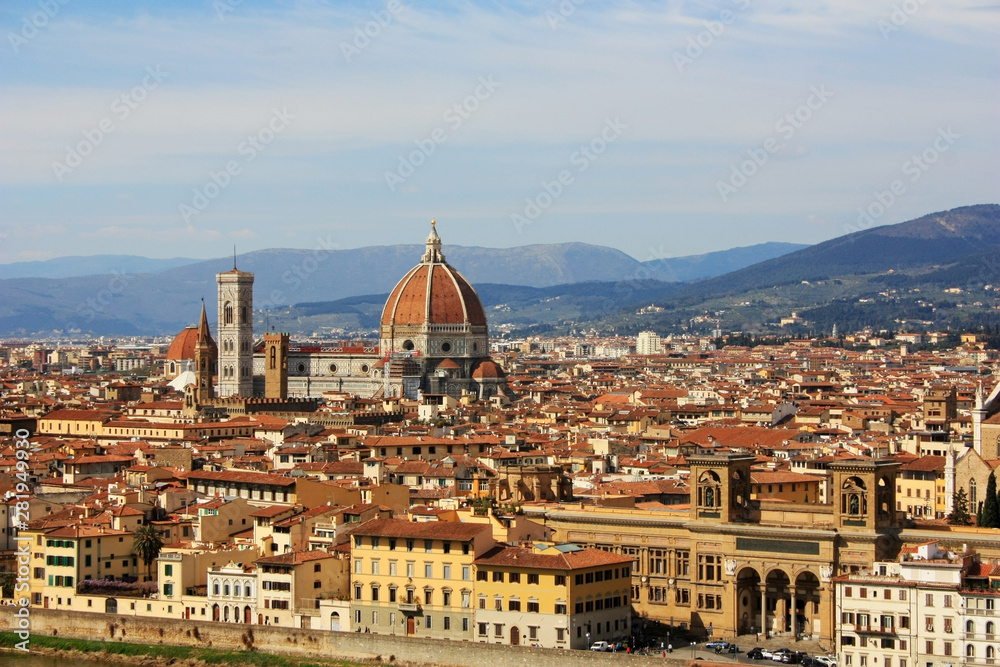 Panorama of the ancient city of Florence, Italy