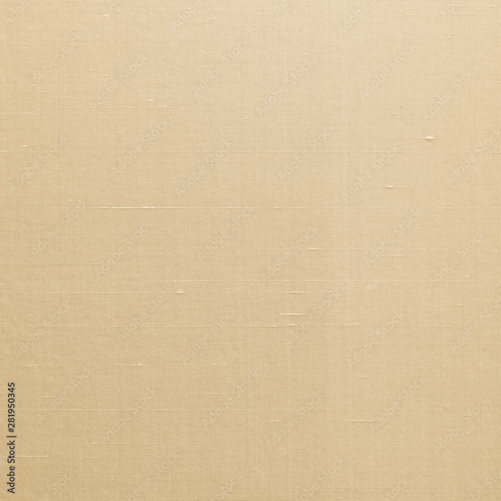 Fototapeta premium Fine natural cotton silk blended fabric wallpaper texture textile pattern background in light yellow gold brown