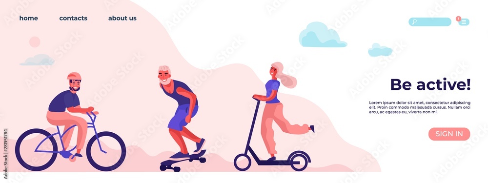 Fototapeta premium Be active and physical activity