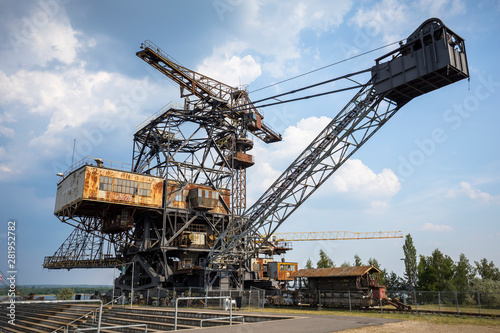 Gigantic excavators in disused coal mine Ferropolis, Germany