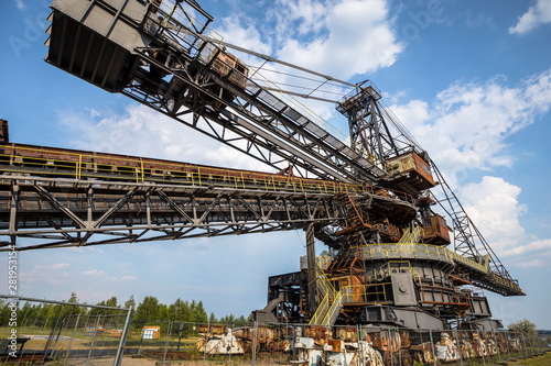 Gigantic excavators in disused coal mine Ferropolis, Germany