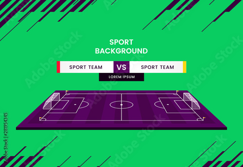 Soccer match schedule Vector illustration sports background
