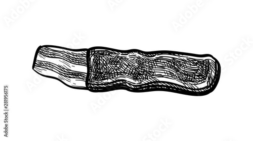 Ink sketch of chocolate-covered bacon
