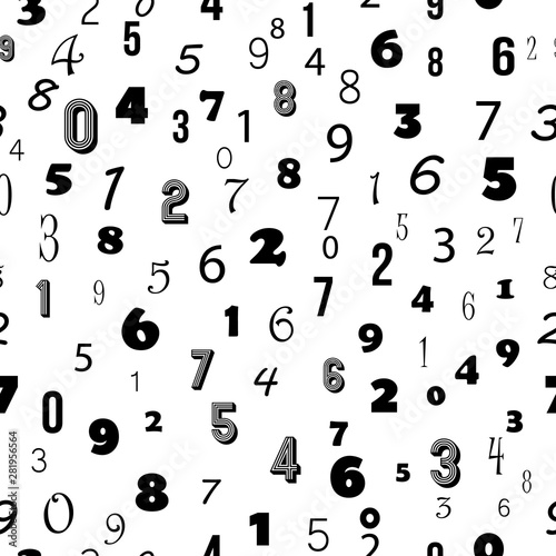 Abstract seamless background with numbers