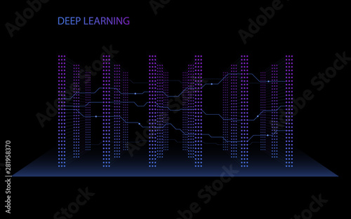 3D Neural network with six layers.