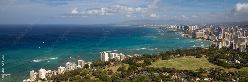 Waikiki Beach from Diamond Head, Oahu