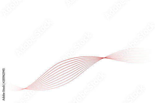 Simple Vector, Frame or borderline Abstract Gradual Wave Red and White to Transparent 8 Wave Line for Element Design of Certificate, Banner, Backdrop, Cover, indonesia independence day celebration etc