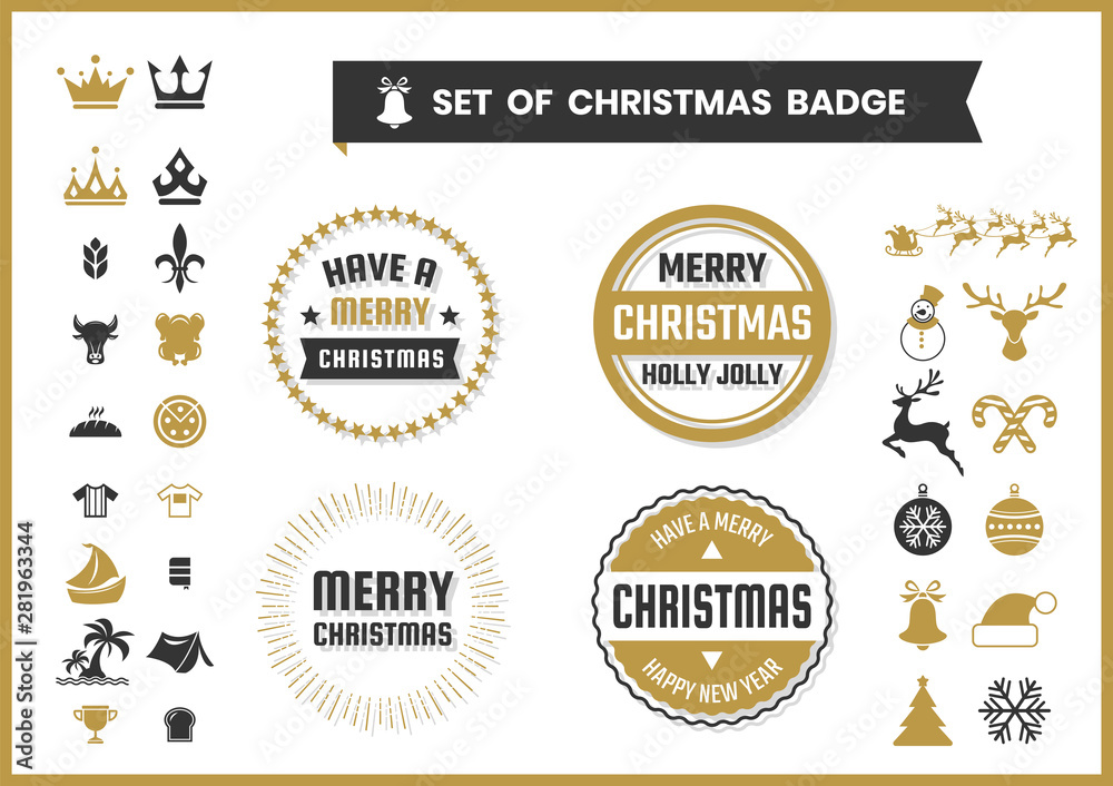 Fototapeta premium christmas Retro Vector for banner, poster, flyer