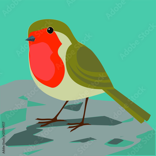 Ilustración vectorial de un petirrojo