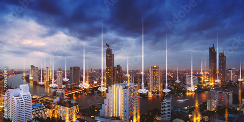 Smart Network and Connection city of Bangkok