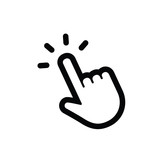 Hand clicking vector icon. Finger pointer.